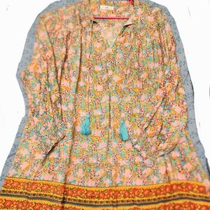 Colorful Floral Bohemian Dress